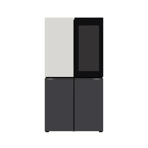 [색상선택형] LG전자 디오스 오브제컬렉션 노크온 4도어 냉장고 메탈 870L 방문설치