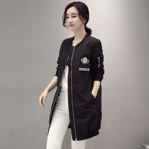 아이엠몽 여성용 롱 블루종 항공 야상 숙갈매기 점퍼