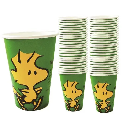 PEANUTS 컬러종이컵 390ml 그린(우드스탁)