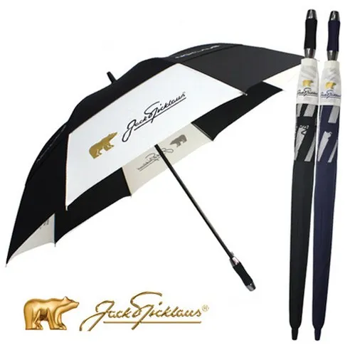 잭니클라우스 투톤 이중방풍 골프 자동 우산