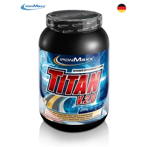 독일 웨이트 게이너 탄수화물+근육증가 벌크업 단백질 - 독일 아이언맥스 100% 타이탄 v2.0 2000g (Ironmaxx Titan v2.0) 독일직배송