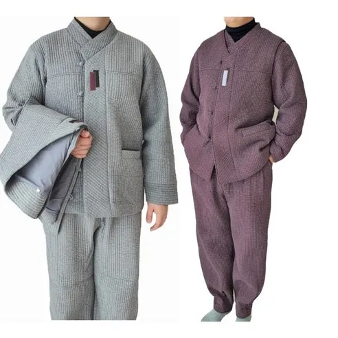 [편한생활한복] 남성 겨울 생활한복 따뜻한 선염 누비 3피스 개량한복