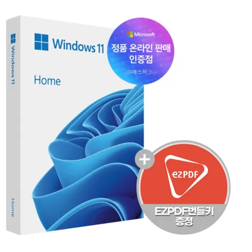 한국 마이크로소프트 정품 윈도우11 Home FPP 처음사용자용 영구제품키 설치USB Windows11