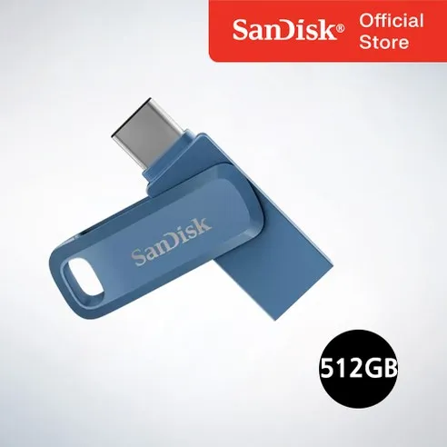 샌디스크 USB 메모리 Ultra Dual Go 울트라 듀얼 고 Type-C OTG USB 3.1 SDDDC3 512GB 네이비블루