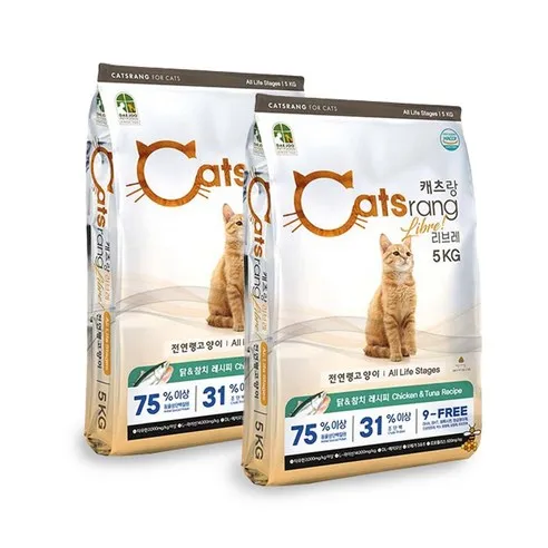 캐츠랑 리브레5kg X 2개 전연령 고양이사료 고양이밥, 5kg, 닭+참치, 2개