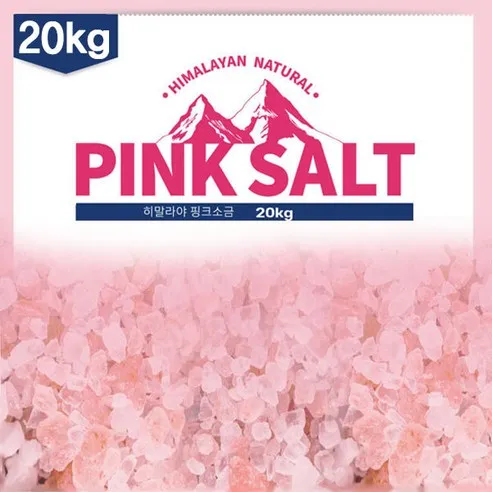 탑스코리아 히말라야 핑크 솔트 20kg 포대 얇은입자 그레뉼 파키스탄산 핑크솔트 식용소금, 20kg, 1개