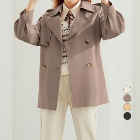 페이퍼먼츠 여성용 큐티한 라인 미니 트렌치 재킷 코트 00629